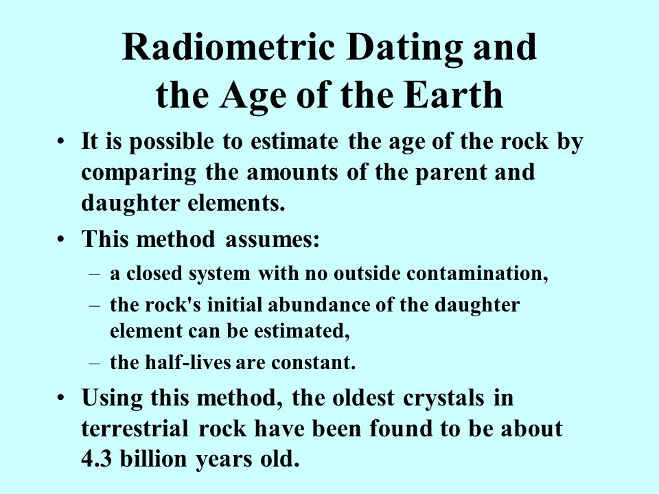 uranium dating earth age